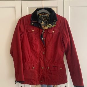 Beautiful Maroon Red Barbour Coat size UK 10